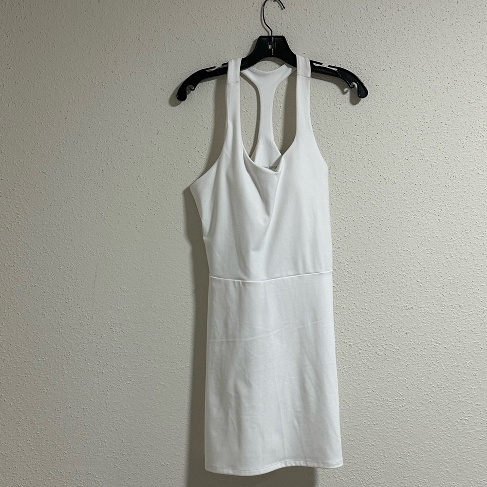 DKNY Women's Racerback Tennis Mini Dress white XL NWT - Picture 3 of 10